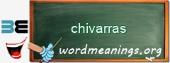 WordMeaning blackboard for chivarras